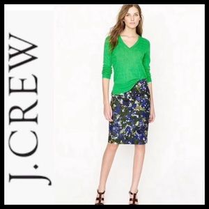 J.CREW No. 2 Pencil Skirt in Gardenshade Floral